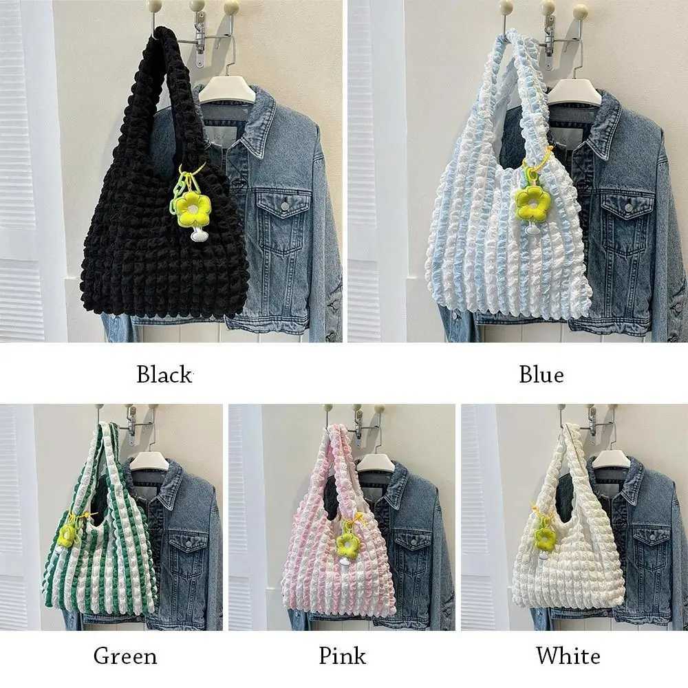100% Cotton Large Capacity Shoulder Bags Women Tote Bags Underarm Bags Casual Shopping Handbags (Pendants not included) Y250730