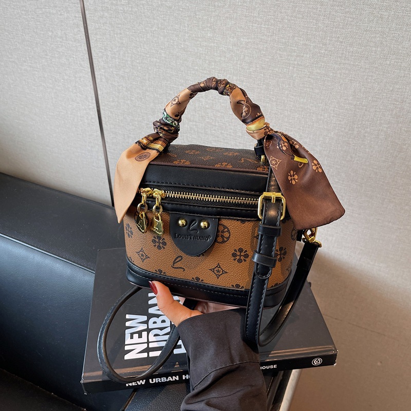 Luxury Bag 2025 Vintage Monogram Box Bag Women's Handbag Top Handle Crossbody Shoulder Stylish Elegant Vanity Case Free Shipping