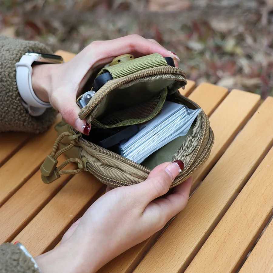 Mens Belt Bag Outdoor Waist Phone Pouch Nylon Waterproof Tactical Molle Pocket Sports Hunting Accessories EDC Tool Storage Pack R250729