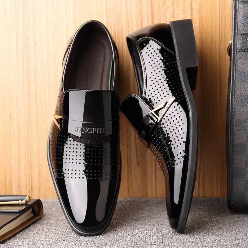 Summer New Breathable Pointed Leather Casual Shoes For Men Luxury Designer Loafers Brand Dress Shoes Footwear Zapatos Hbre Y250730