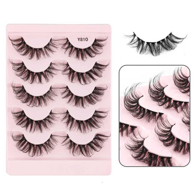 3/5/10 Pairs Faux Mink Eyelashes Fluffy Natural False Eyelashes 3D Dramatic Makeup Eyelashes Reusable Handmade Lashes Z250730