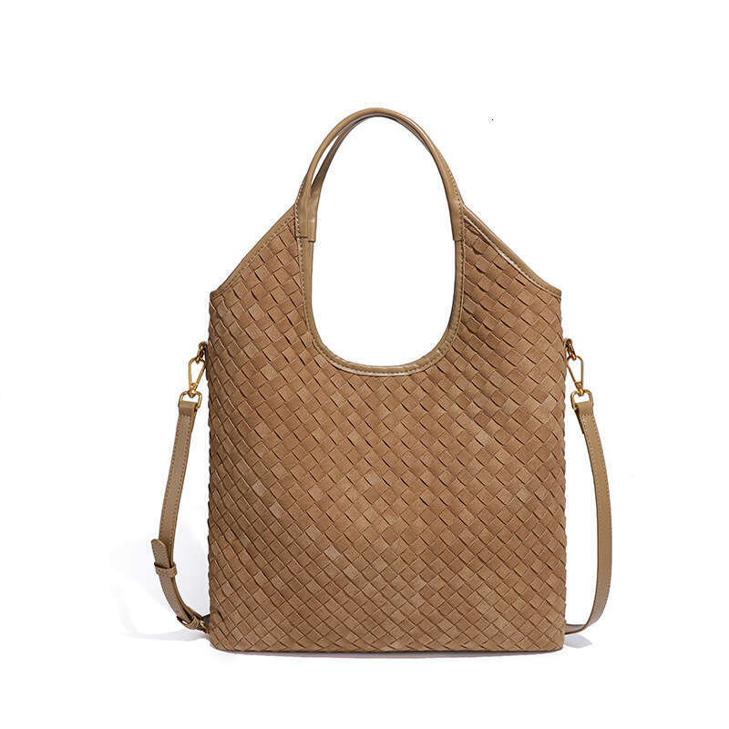 Women Casual Large Capacity Crossbody Handbag New Woven Underarm Single Shoulder Ladies Suede Matte Tote Bag