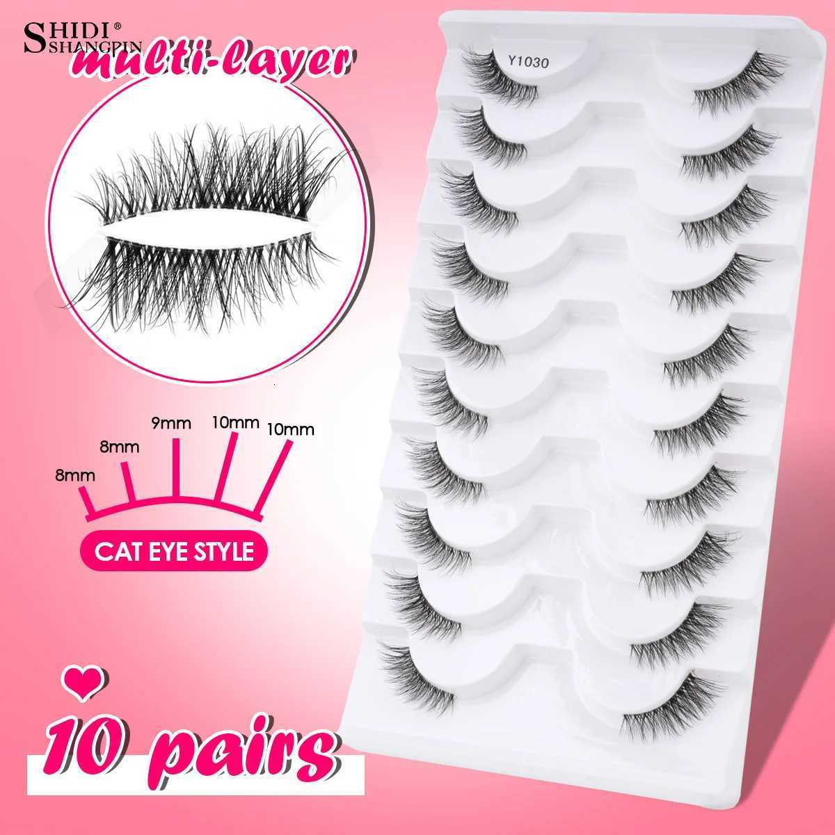 New Half Eyelashes False Lashes 5/10 Pairs 3D Mink Lashes Natural Eyelash Extension Cat Eye Eyelashes Makeup Faux Cils Makeup Z250730
