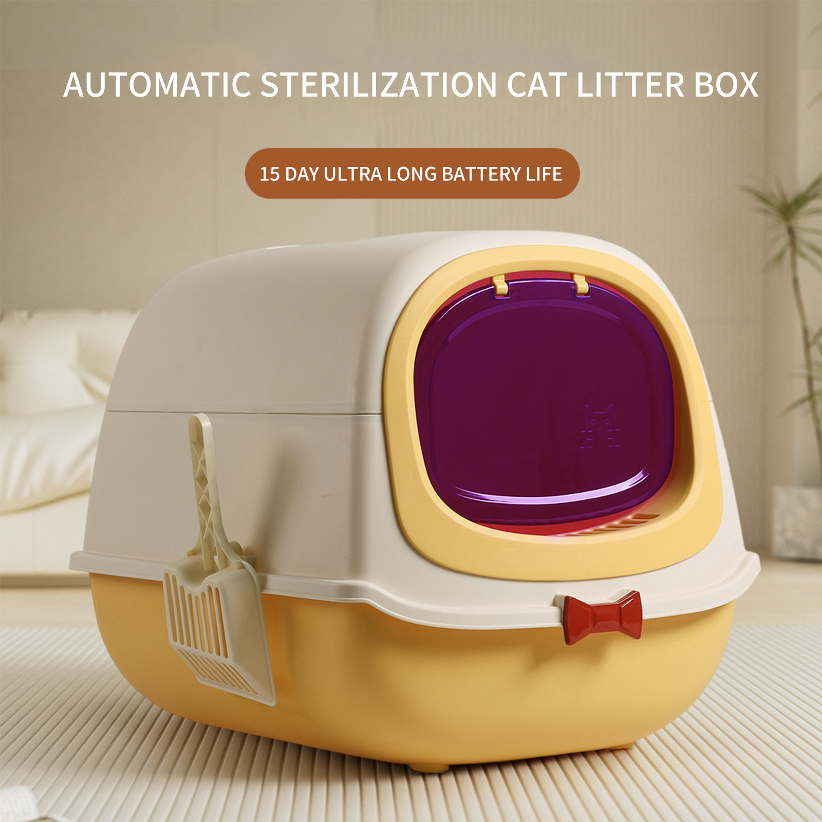 Cat toilet extra large butterfly style cat litter box fully enclosed extra large size gift shovel manufacturer pet supplies wholesale