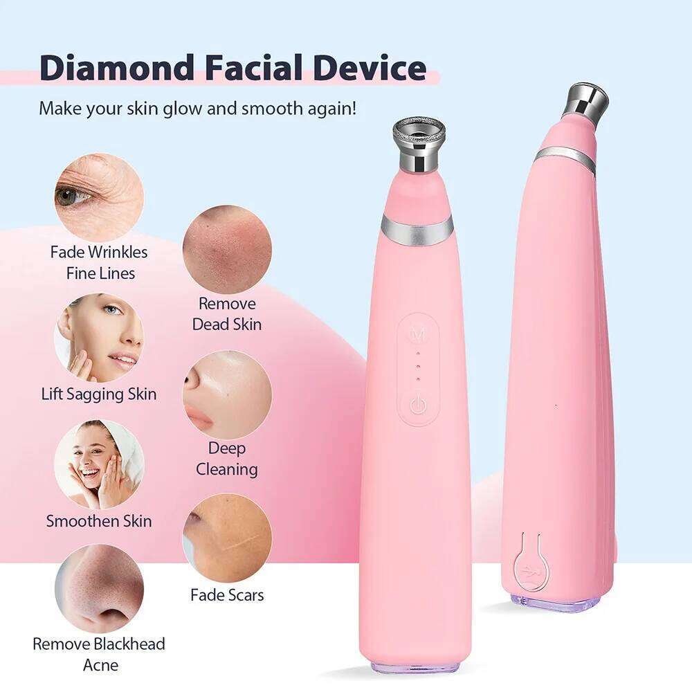 Foreverlily Portable Dia Peeling hine Microdermabrasion Facial Cleaning Device Exfoliation Vacuum Blackhead Remover