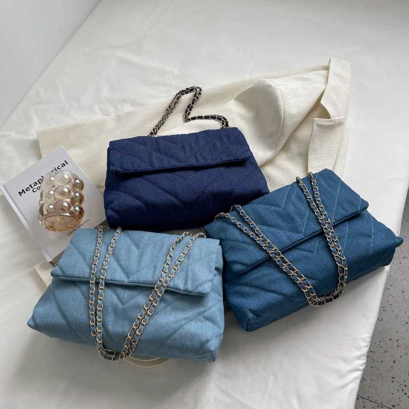 5 Summer Jeans Denim Bags Shoulder Crossbody Bag Wen Canvas Girl Chain Handbag Luxury Designer Quilted Tote Bags Y250730