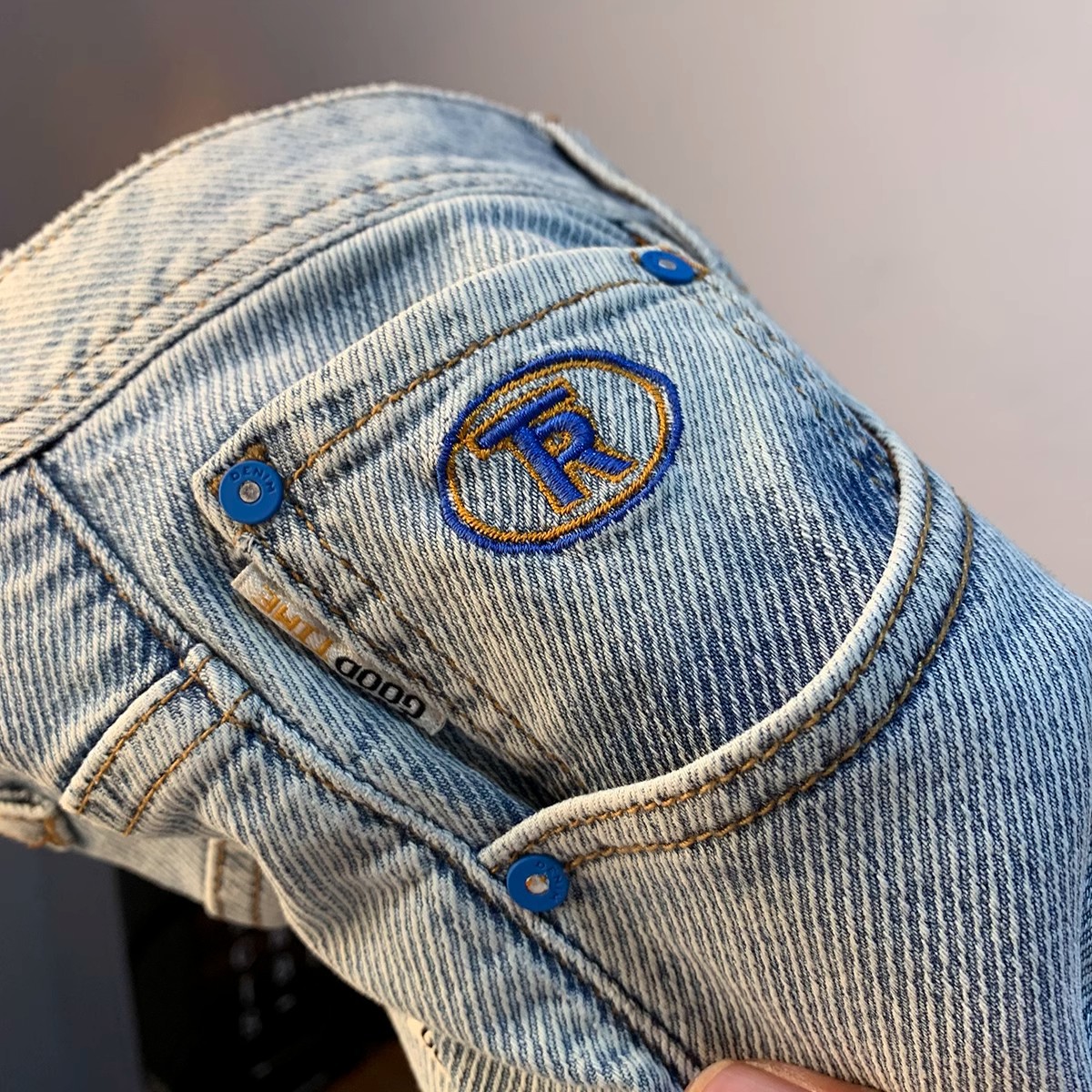 Summer casual jeans for men light-color retro matte and form-fitting 9-inch pants high-end light luxury skinny stretch men's pants