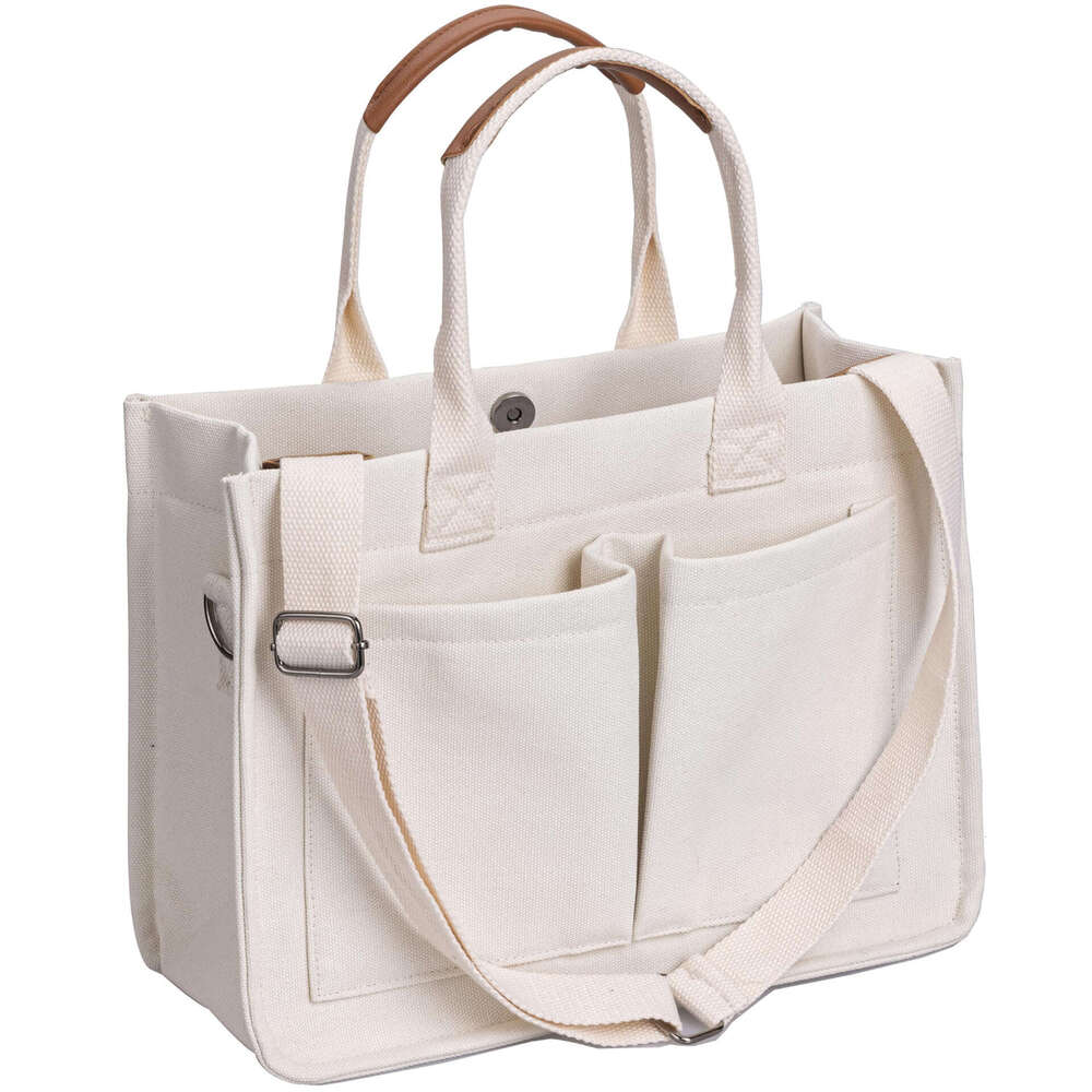 Women's large canvas handbag laptop single shoulder crossbody bag large capacity fashionable