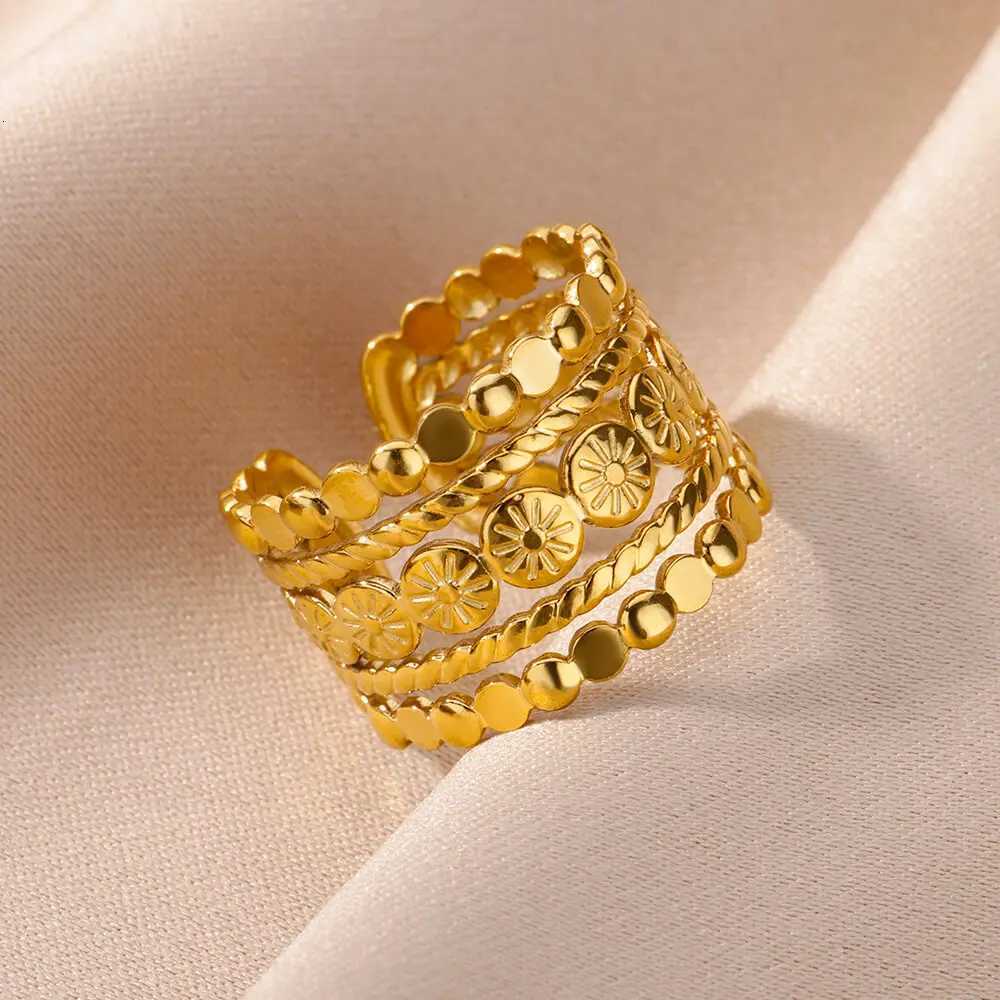316L Stainless Steel Rings for Men Gold Color Mens Ring M Finger Wedding Luxury Quality Jewelry Accessories 48 Styles Y250730