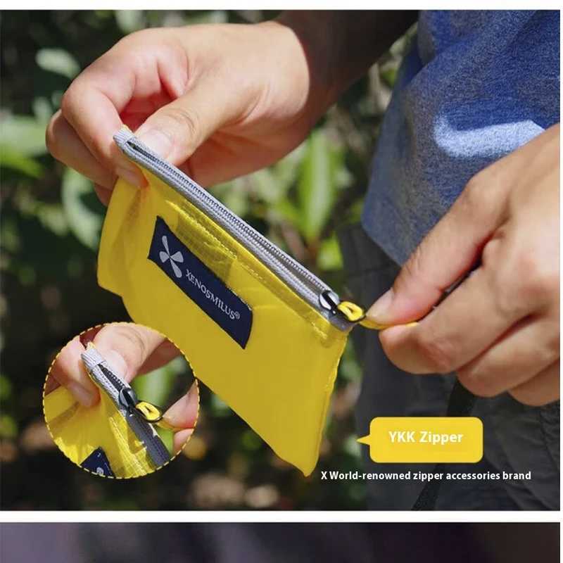 XENOSMILUS Outdoor Waterproof Coin Card Bag Silicone-coated Multifunctional Coin Purse Portable Minimalist Storage Bag G250729