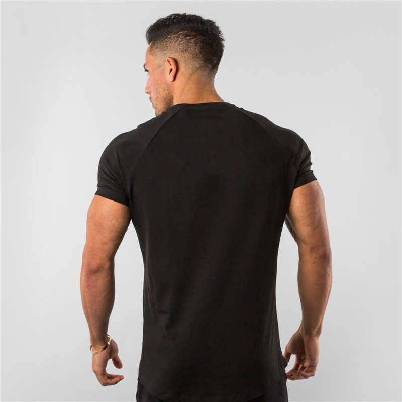 T-Shirt Men Casual Short Sleeve Muscle Joggers Bodybuilding Tshirt Male Gym Fitness Tops Tee Streetwear Slim Fit Summer T-shirt M250730