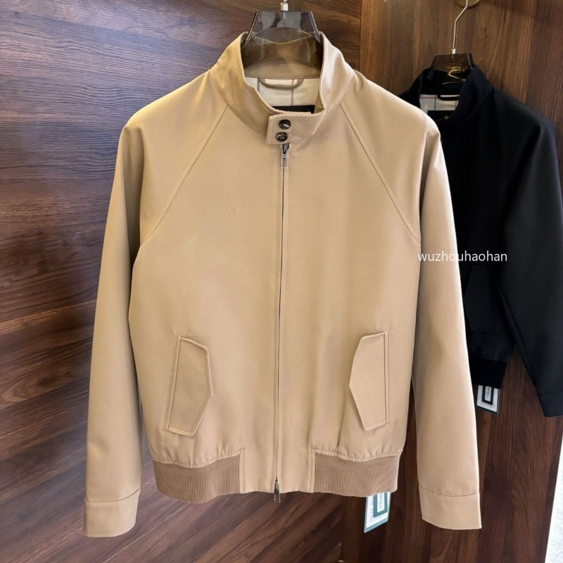 Designer Jacket for Mens Business and Leisure Stand Collar Double-button Jacket Coat L1289