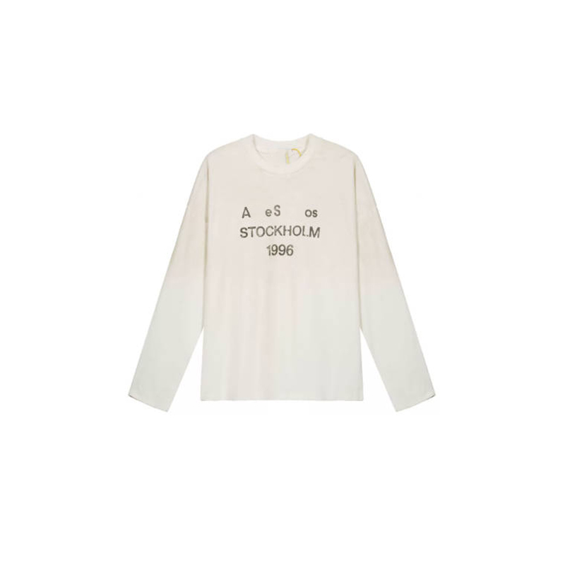 acnes Mens Designer T Shirts Men Women hoodie Letter Printed Tshirts Fashion Spring Summer Long Sleeve Tops Washed Styles Breathable T-shirts Size S-XL