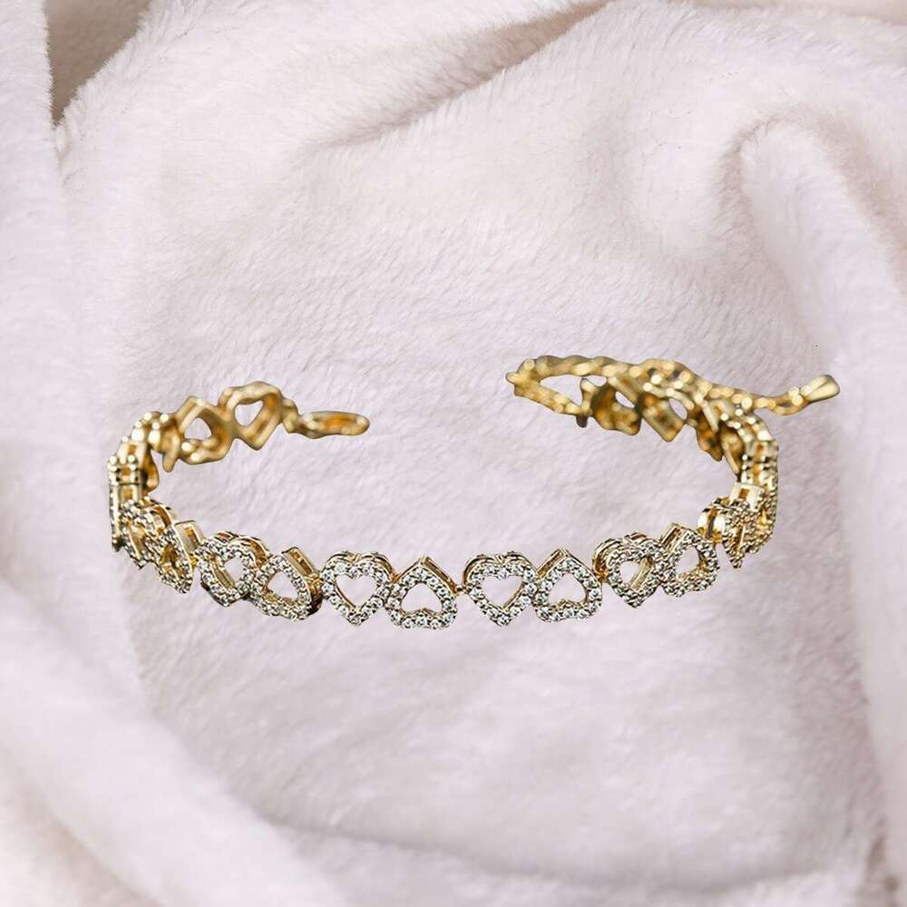 Full Dia Bracelet Simple Fashion Light Style Women's Gift High-End Super Shiny Adjustable