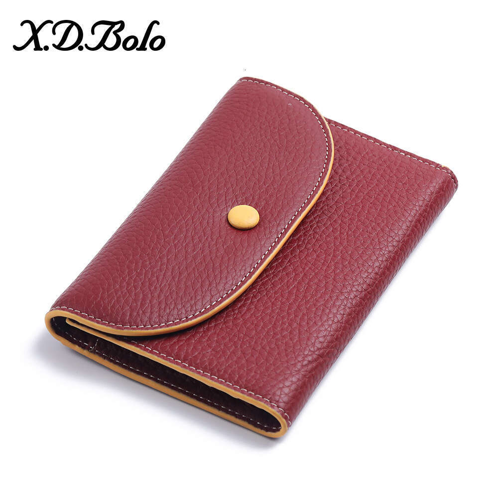 New Women's Korean Fashion Zipper Coin Purse Multi-Card Slot Soft Leather Buckle Wallet B5 B5