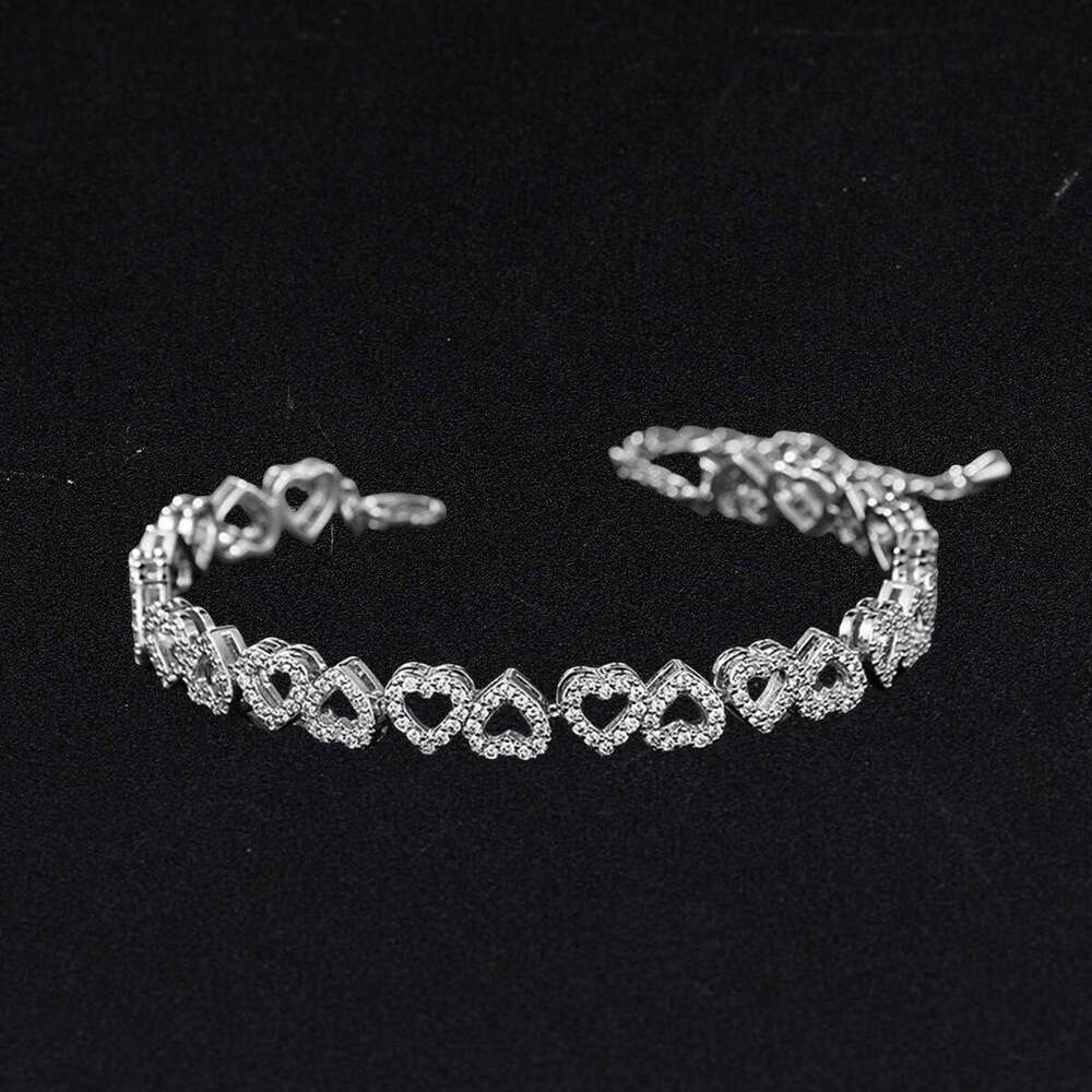 Full Dia Bracelet Simple Fashion Light Style Women's Gift High-End Super Shiny Adjustable