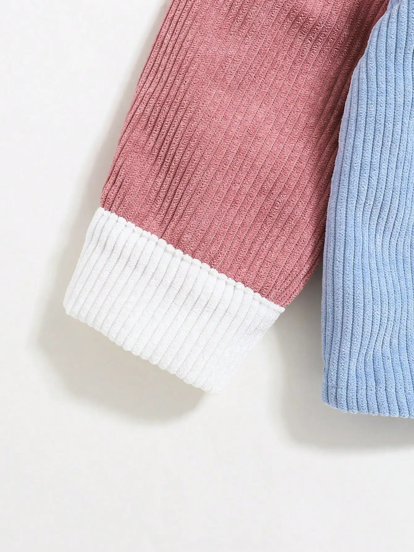 Spring And Autumn born Baby Casual Sports Set Boys Corduroy Patchwork Long-Sleeved Jacket Long Pants 2-Piece Set 250729