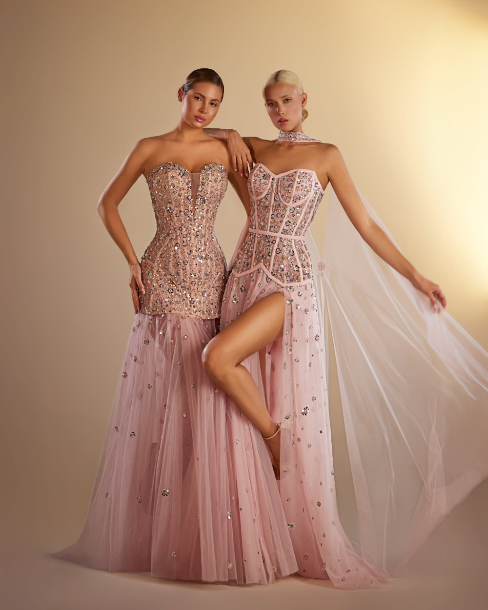 Unique Sequins Evening Dresses Strapless Prom Dress Sleeveless Illusion Mermaid Princess Party Gowns Sweep Train Vestidos De Noche Plus Size