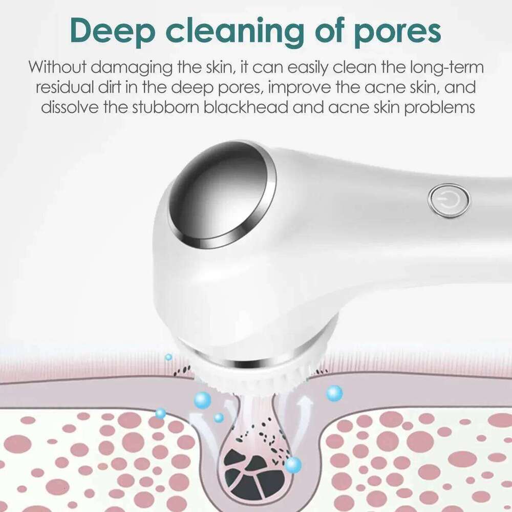 Face Scrubber Sonic Facial Cleansing with 5 Interchangeable Brush Head IPX7 Waterproof Wireless Rechargeable for Massaging