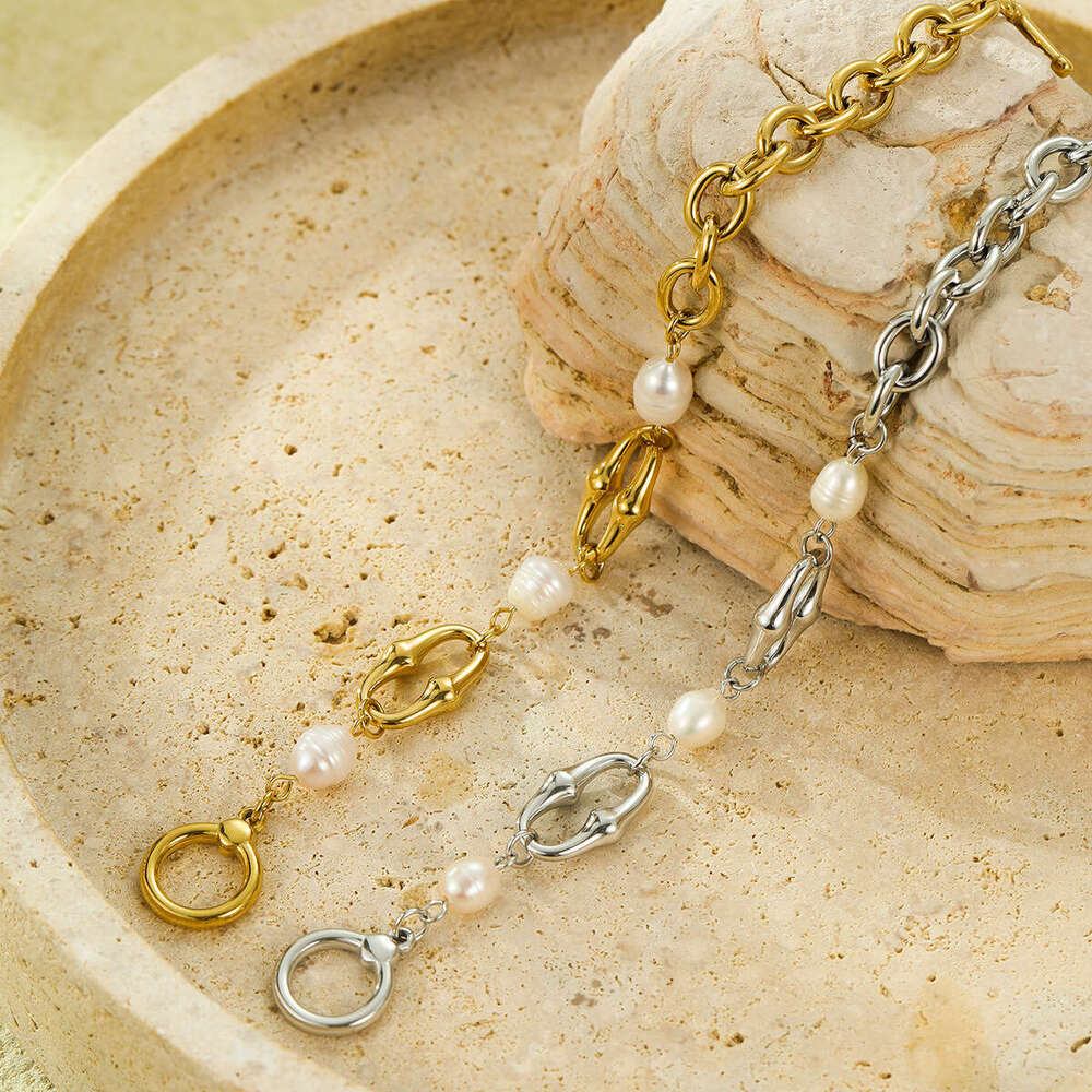 Stainless Spacer Beads Titanium Steel Bracelet Non-Fading High-End Jewelry for Women