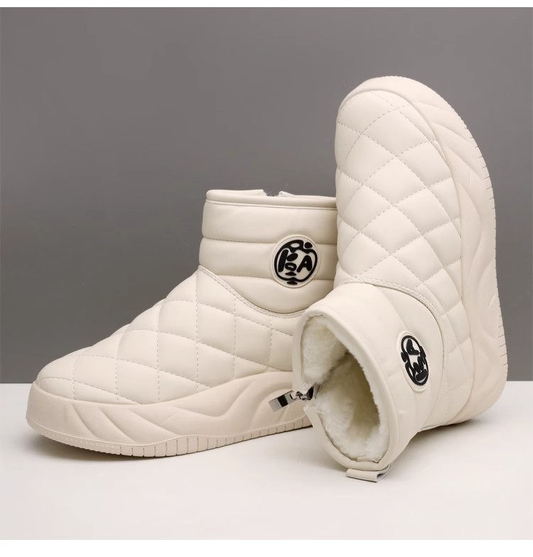 2025 New Winter Women's Thick-Soled Anti-Slip Snow Boots Platform Sole Height-Increasing Fleece-Lined Warm Casual Cotton Shoes For Winter