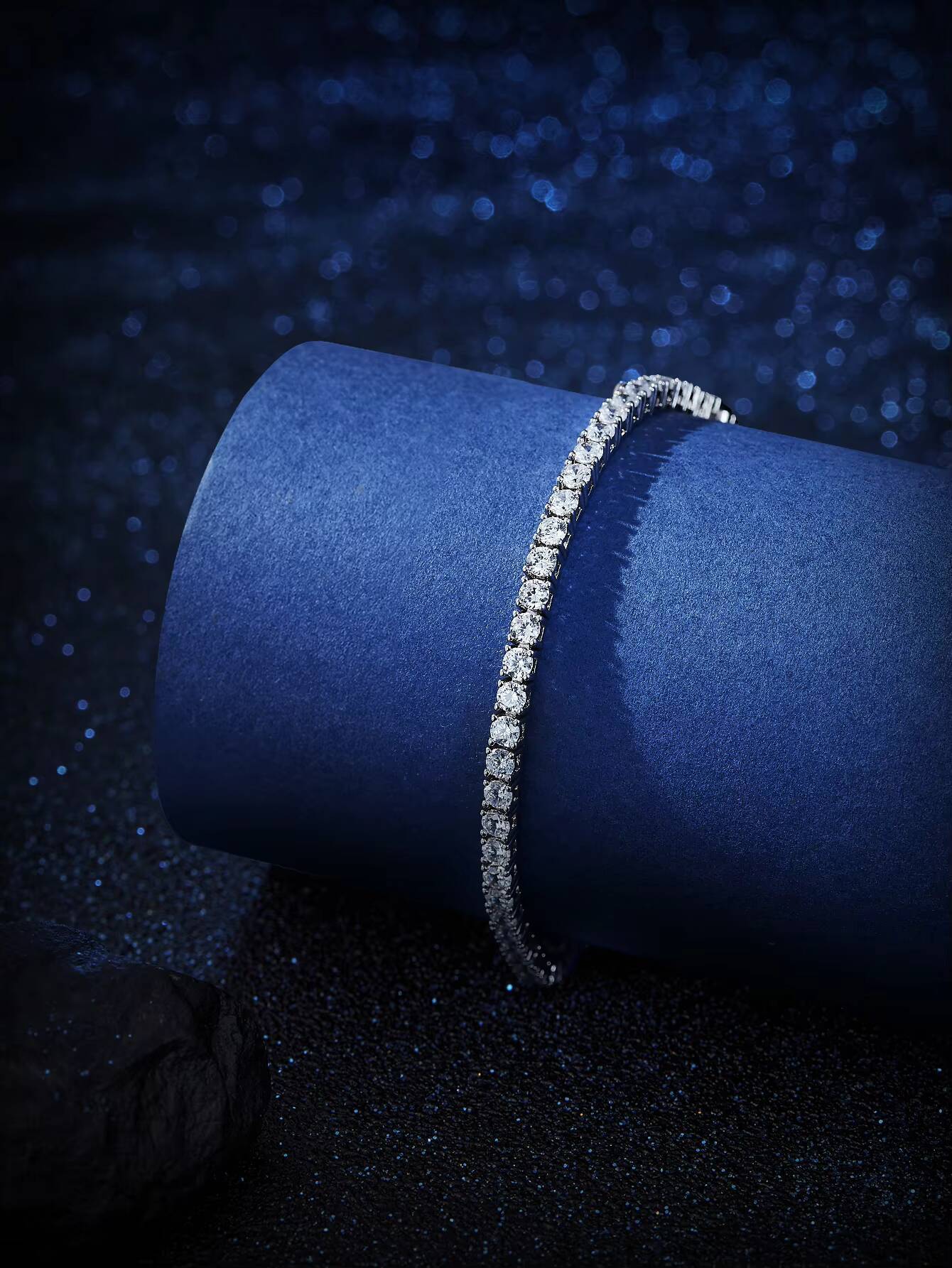 Fine Jewelry moissanite chain 925 Sterling Silver 3m D Color VVS Moissanite Tennis Bracelet for Women Men