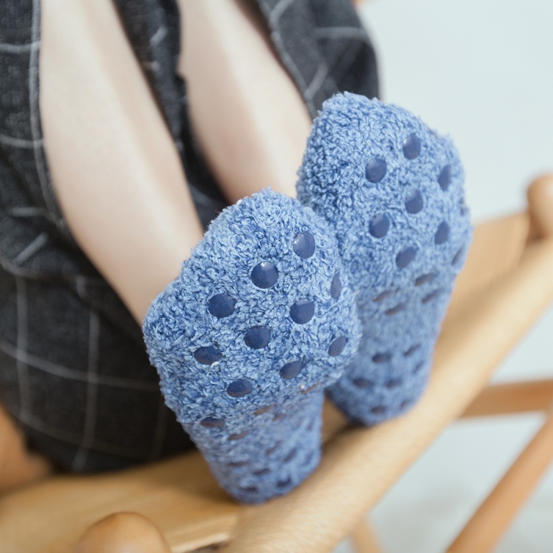 Adult Silicone Floor Thickening Plus Velvet Women's Winter Indoor Home Socks Warm Footwear Indoor Non-slip Socks