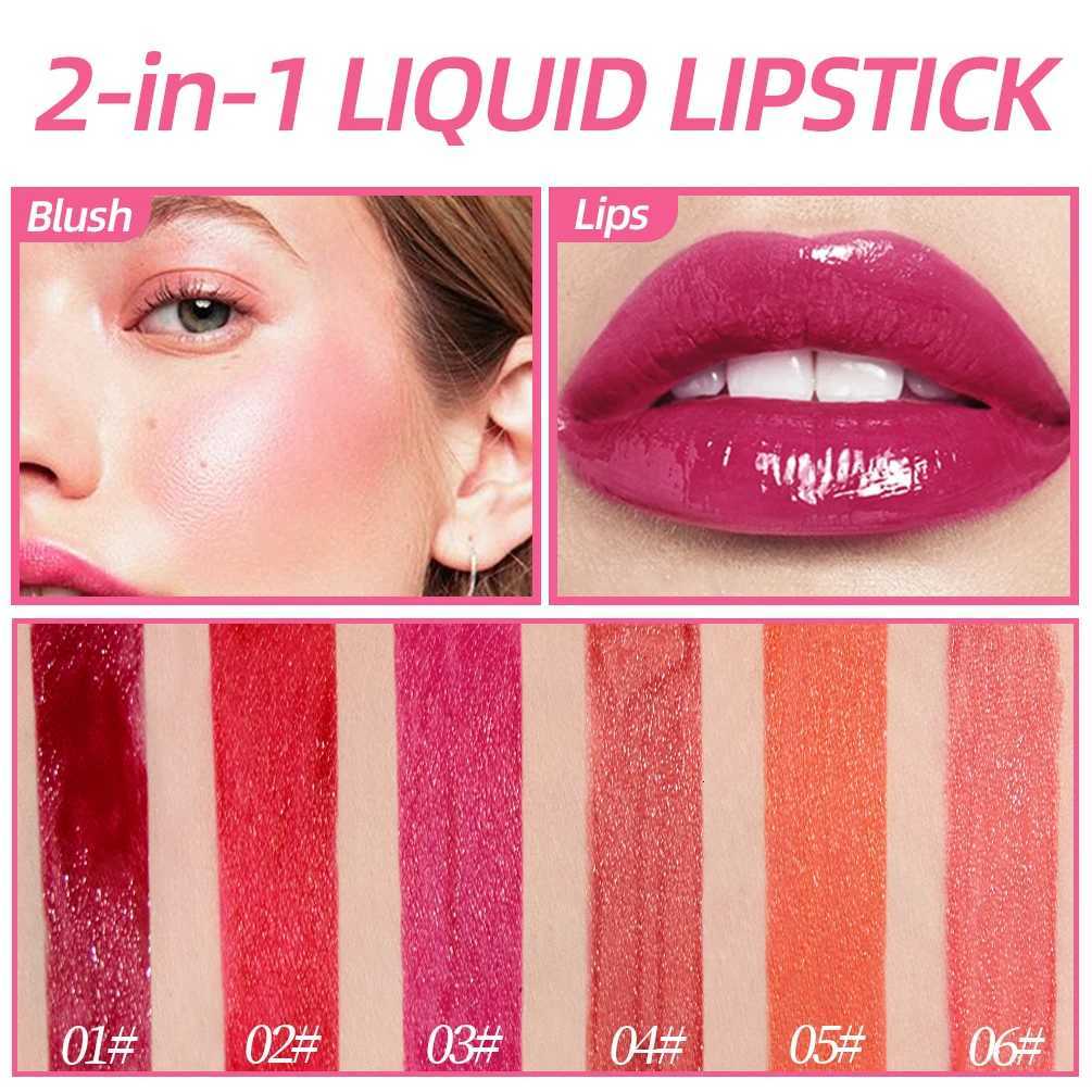 100% Mirror Lip Glaze Water Lip Gloss Sexy Red Lip Tint Liquid Lipstick Long-lasting Moisturizing Natural Beauty Lips Cosmetics G250728