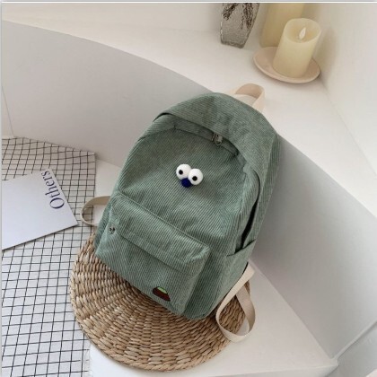 Summer New Women's Corduroy Backpack New Student Campus Backpack High School Student Class Bag Designer Bag Women's Backpack Women's Ba