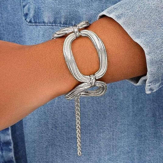 Personalized Trendy Multi-layer Geometric Exaggerated Necklace Bracelet Fashion Jewelry Set