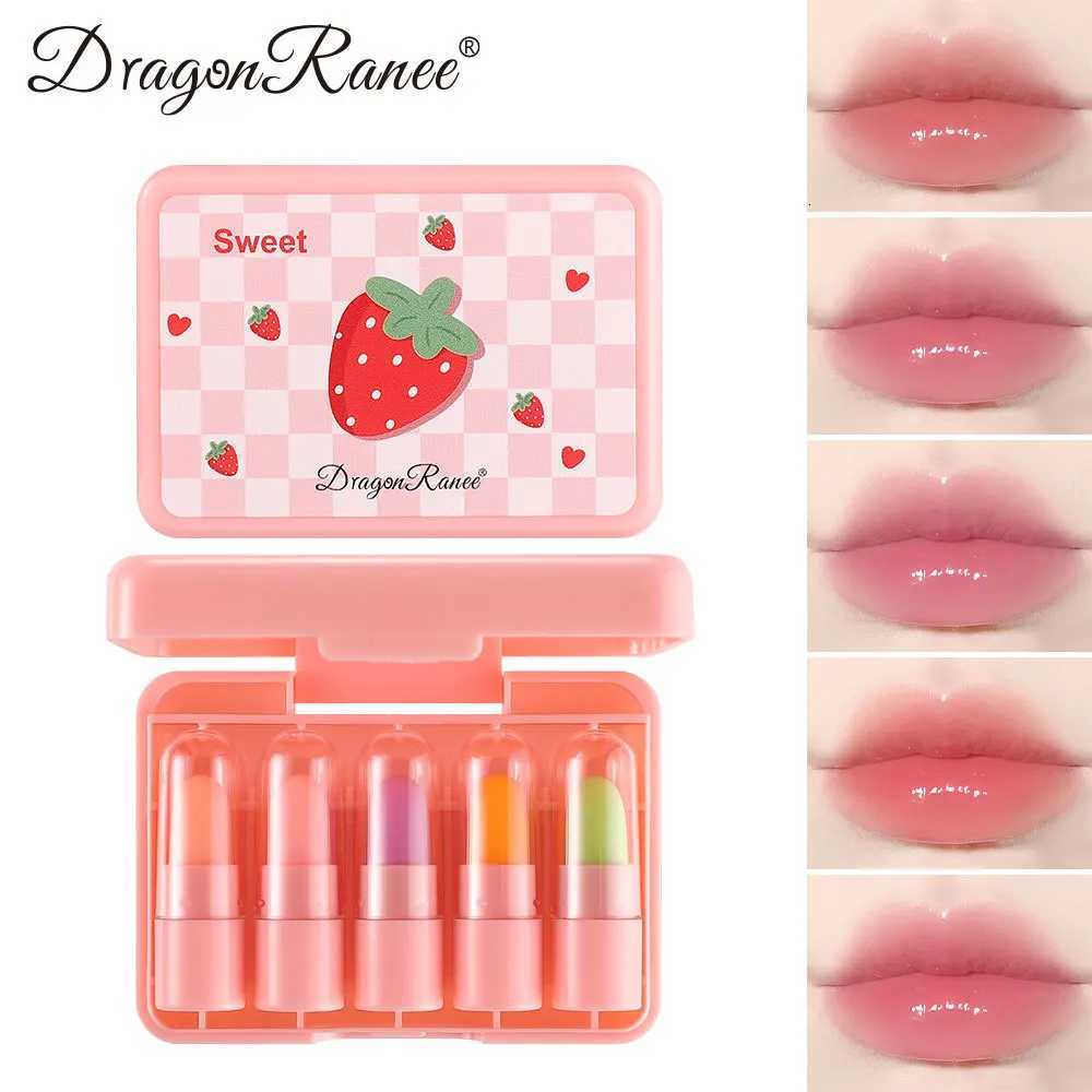 5pcs/set Temperature Change Mini Lipstick Set Fruit Flavor Is Not Easy To Stick Cup Color Change Lipstick G250729