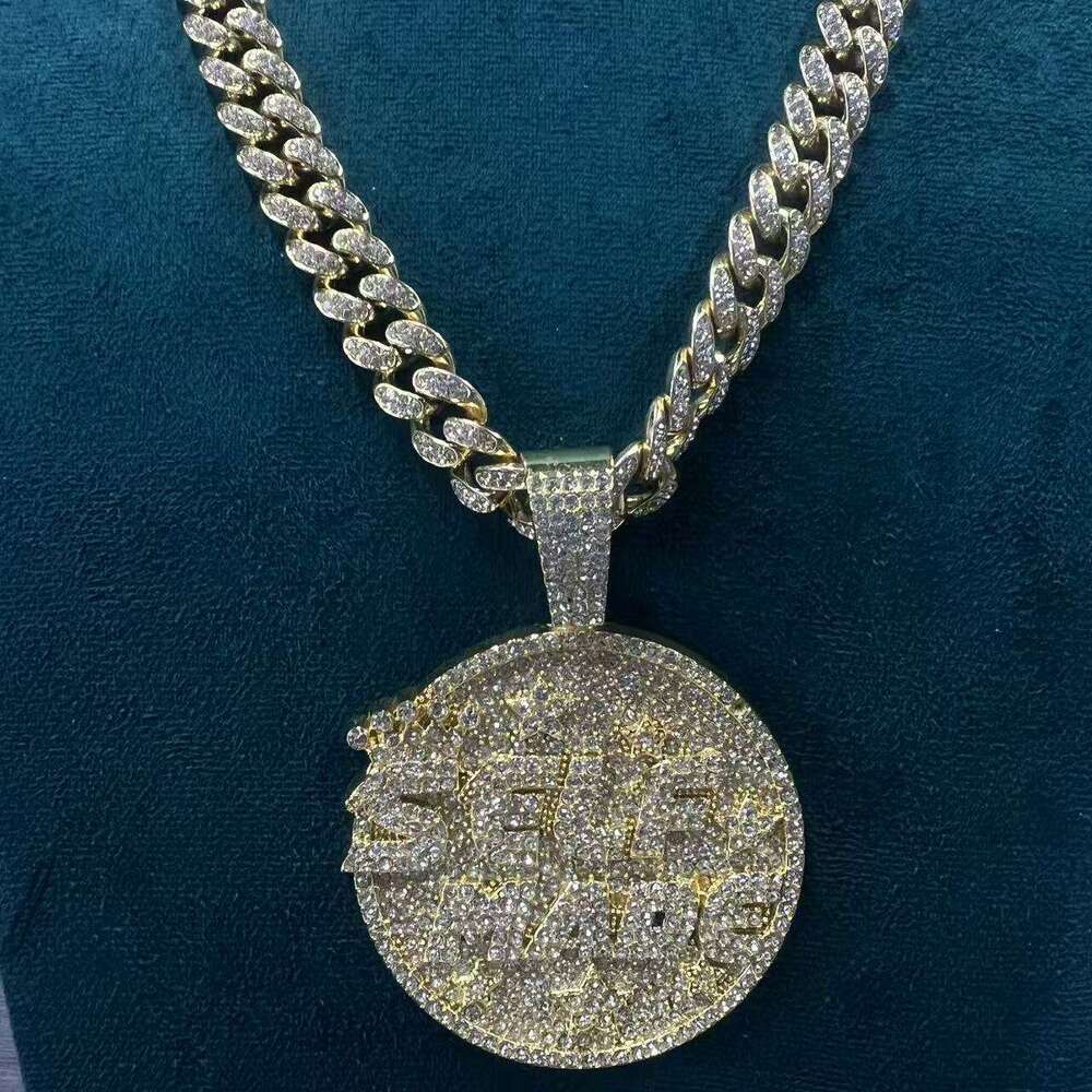 Hip-Hop Versatile Full Dia Creative Design Pendant Personality Unisex Necklace