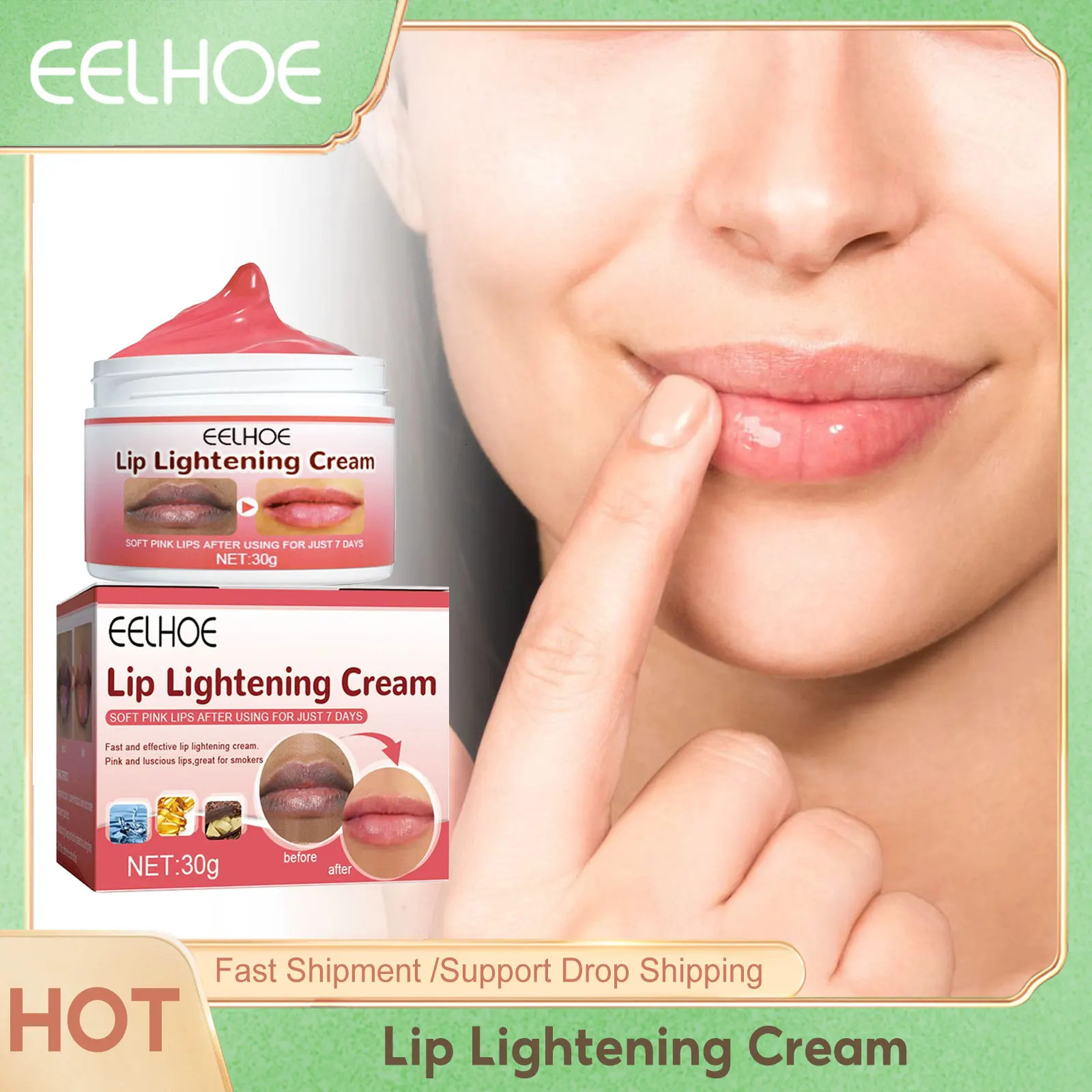 Vitamin E Pink Lip Cream Dark Melanin Lip Remover Moisturizing Brightening Dead Skin Repair Soften Lips Color Cream 250704
