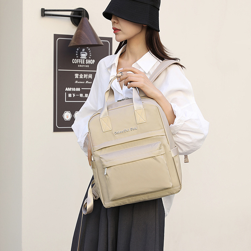 Colorful Fox New Women's Fashion Trendy Korean Version Multi-layer Convertible Trolley Backpack Lightweight Bag ddmymoon