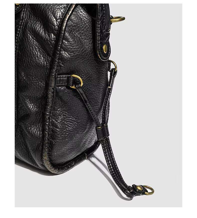 2025 French Vintage Tote Bag - Large Crossbody Shoulder Bag for Women, Spacious PU Woven Hobo Purse in Black