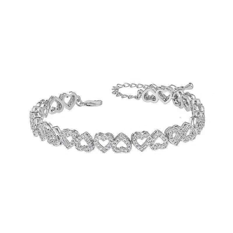 Full Dia Bracelet Simple Fashion Light Style Women's Gift High-End Super Shiny Adjustable