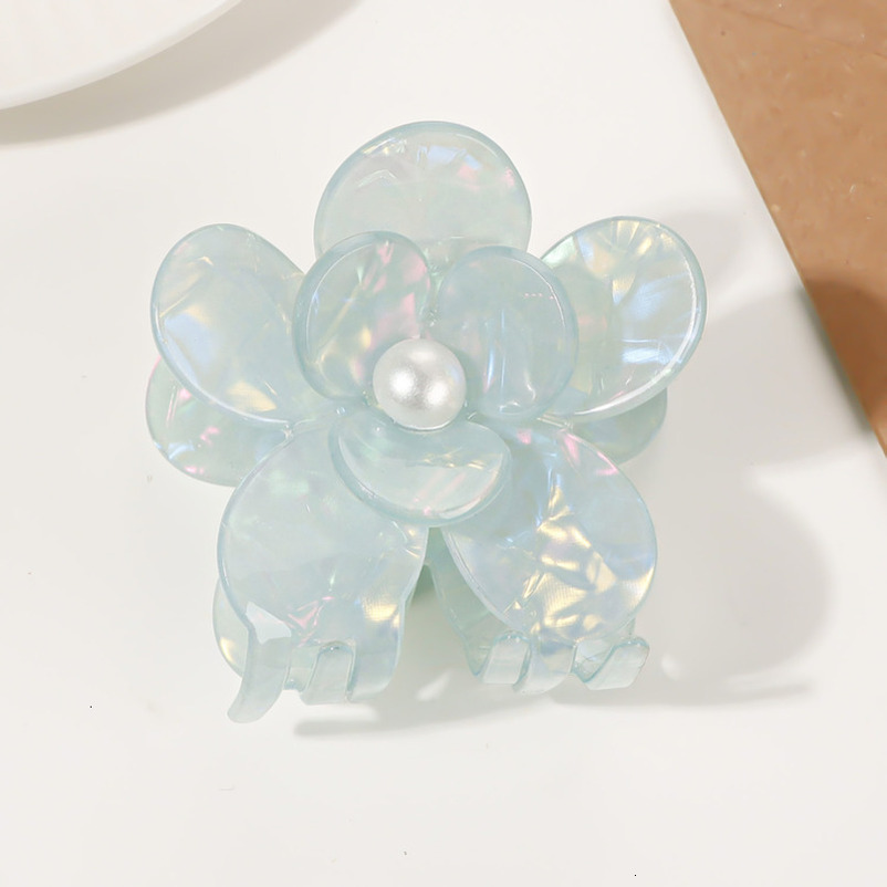 Goreisi for Women, Autumn and Winter Accessories, New Pearl Flower Hair Women's Back of Head Ponytail Claw Clip, Shark Clip