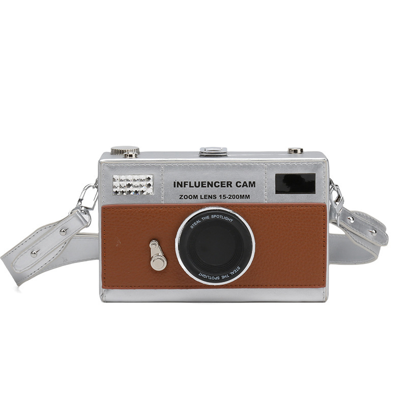 2025 Designer Fashion Cool Camera Women's Small Square Bag New Design Multi functional Shoulder Bag