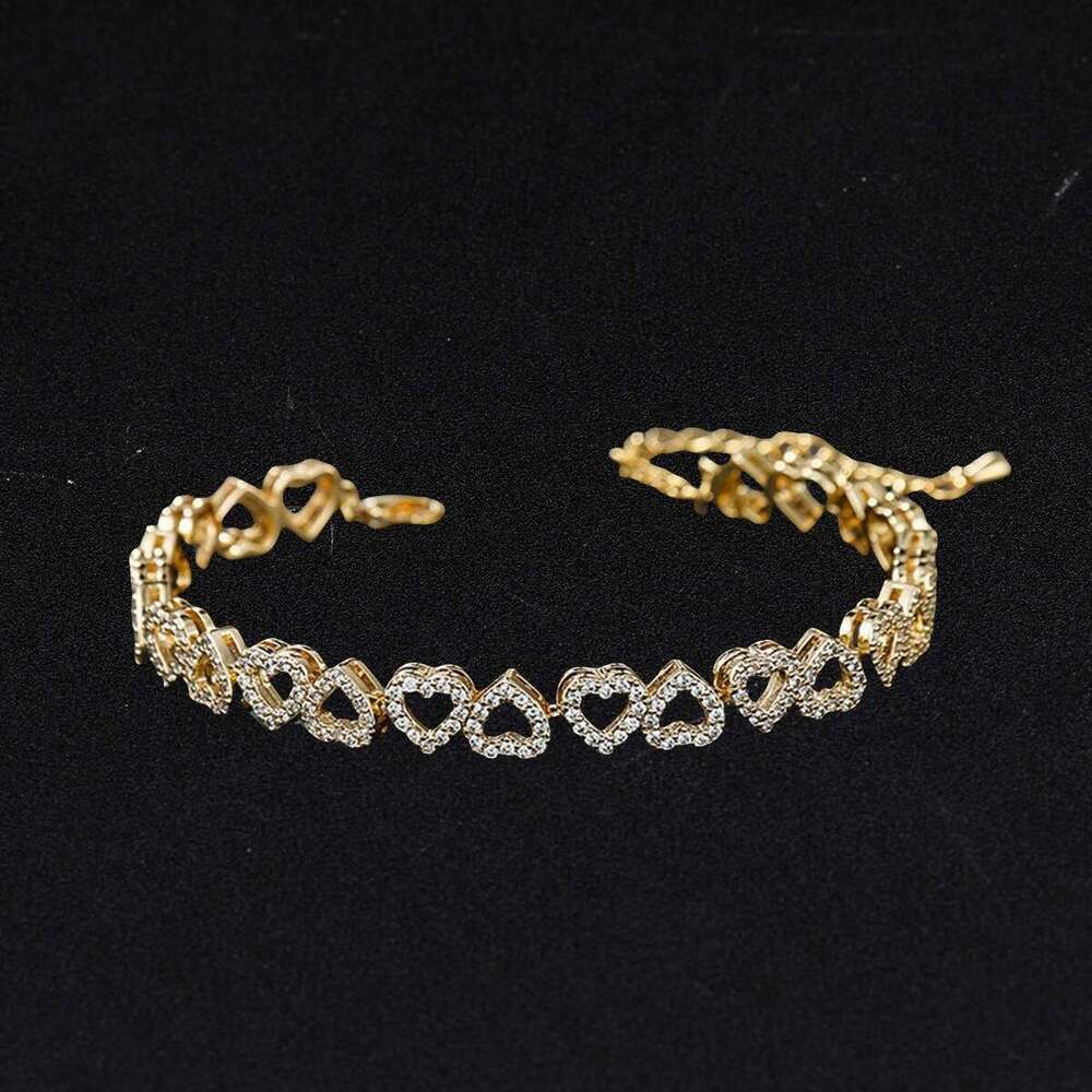 Full Dia Bracelet Simple Fashion Light Style Women's Gift High-End Super Shiny Adjustable