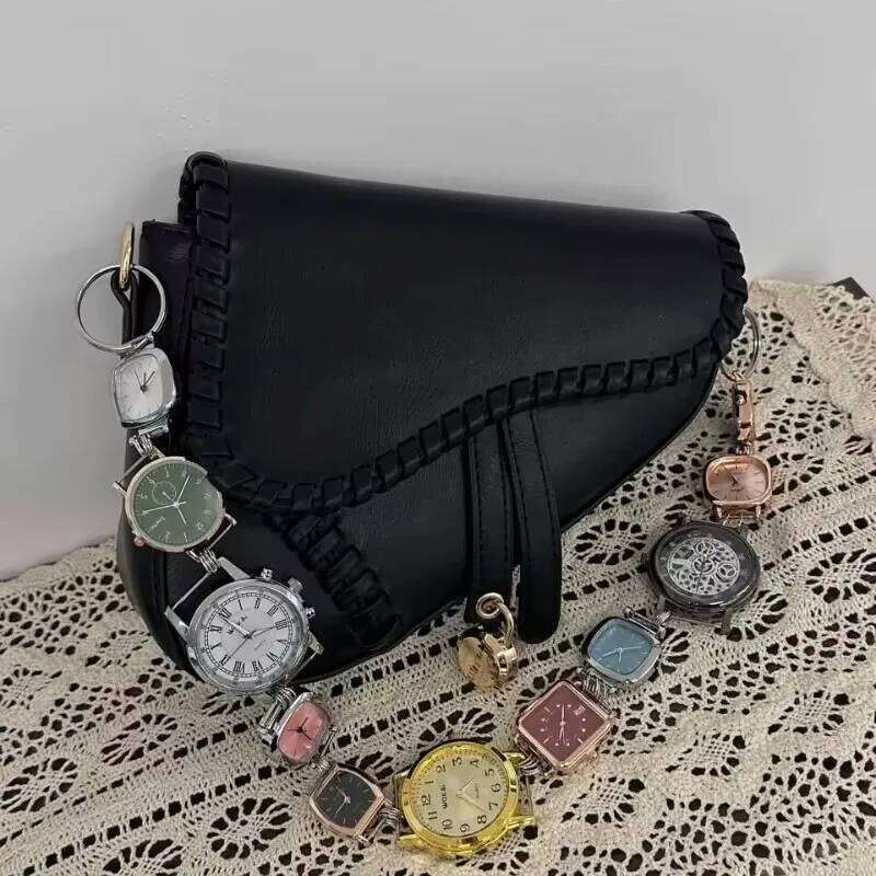 designer bag Designer Saddle Women 2025 New In Fashion Chic Metal Watch Strap Shoulder Bag Trend Graffiti Novelty Female Bags