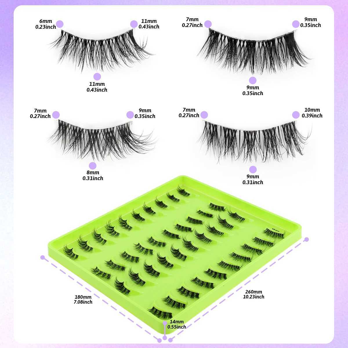 5/10/14/20 Pairs Natural Mink False Eyelash Extensions Makeup Fluffy Wispy Cat Lashes Faux Cils Maquiagem Cilios Z250730
