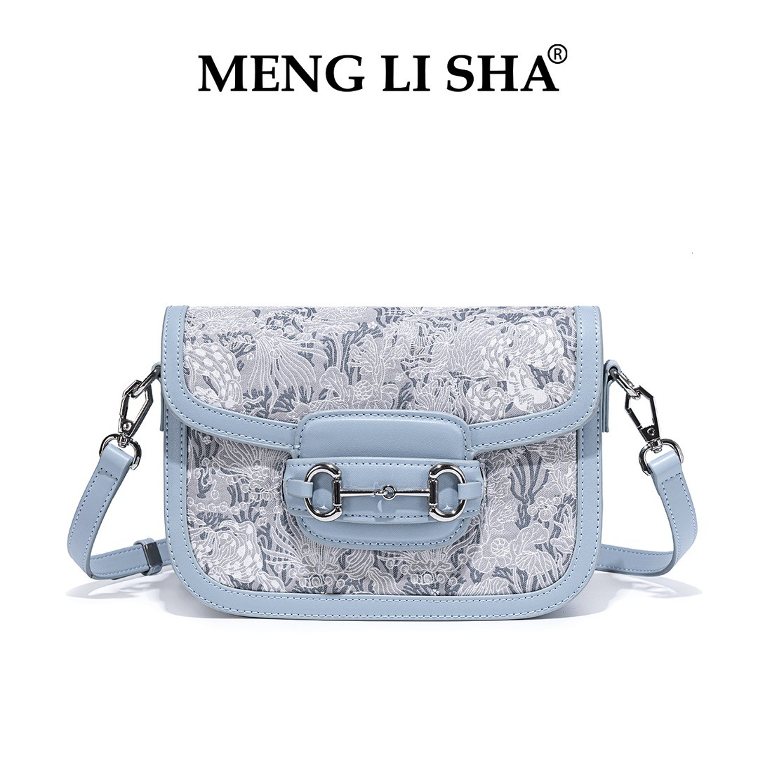 2025 Spring Summer New Niche National Style Embroidered Shoulder for Work Commute Textured Handbag Women's Crossbody Bag ddmymoon