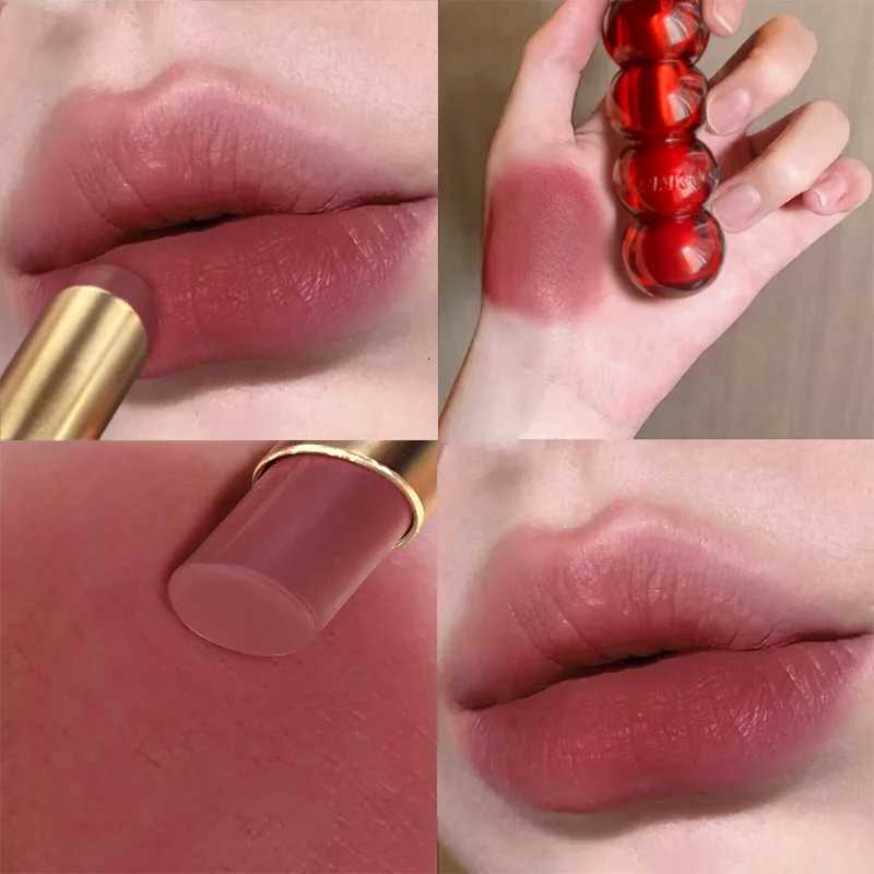 Matte Velvet Lipstick Cute Gourd Shape Easy To Wear Solid Lip Gloss Waterproof Non-Stick Cup Lip Tint Korea Makeup Cosmetics G250729