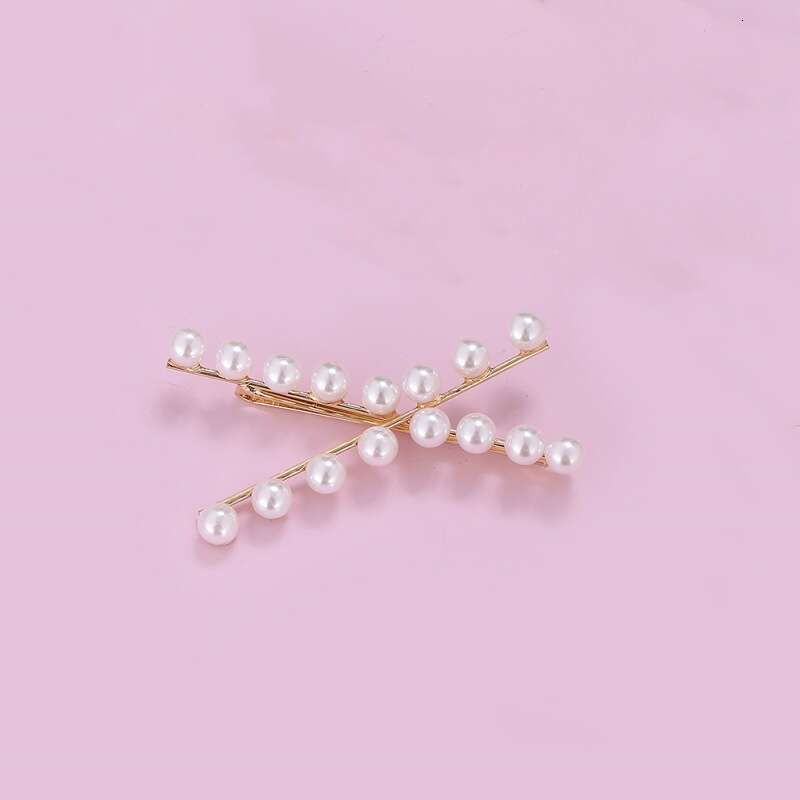 New Pearl Ins Cross Side Bangs Clip Bobby Pin for Broken Hair