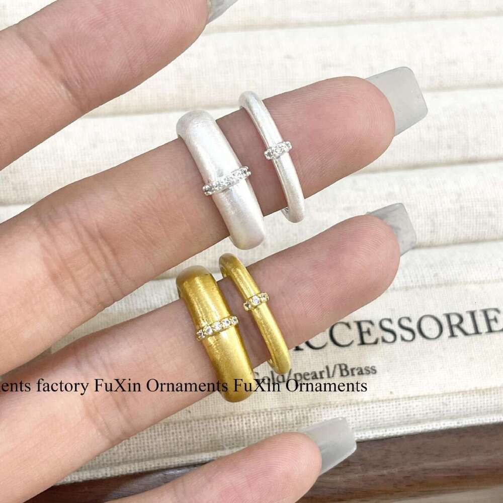 INS Minimalist Brushed Ring for Women, Unique Design, High-end Feel, Adjustable Open Ring, Trendy Personality e57