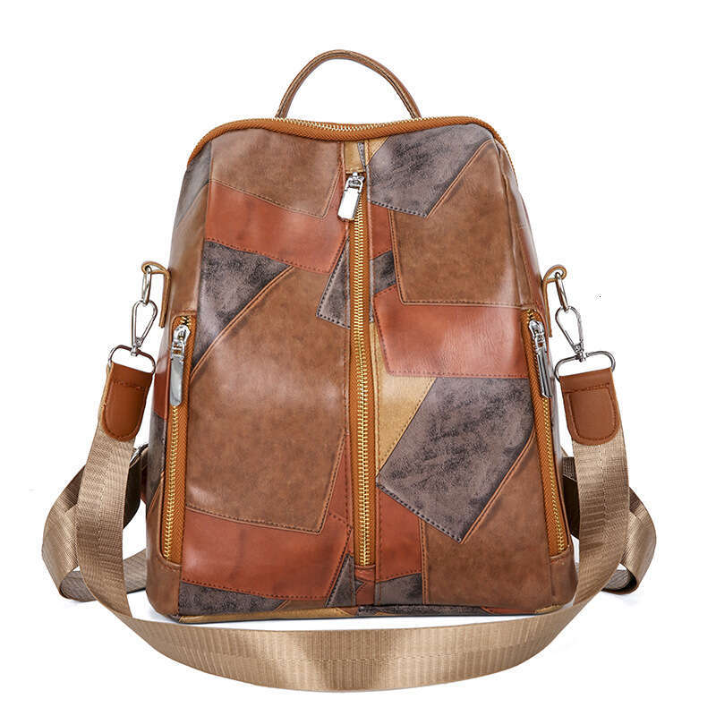 Women's New Backpack Fashion Soft Leather Design Sense Niche Lightweight Travel Commuting Large Capacity School Bag