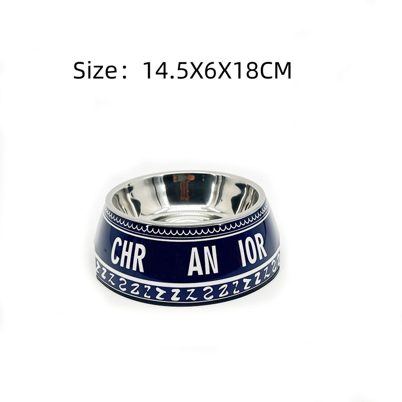 Luxury Brand Stainless Steel Dog & Cat Food/Water Bowls Pet Feeding Utensils Melamine Bowl Supplies Dog Feeding Accessories Feeding Dishes with Separa