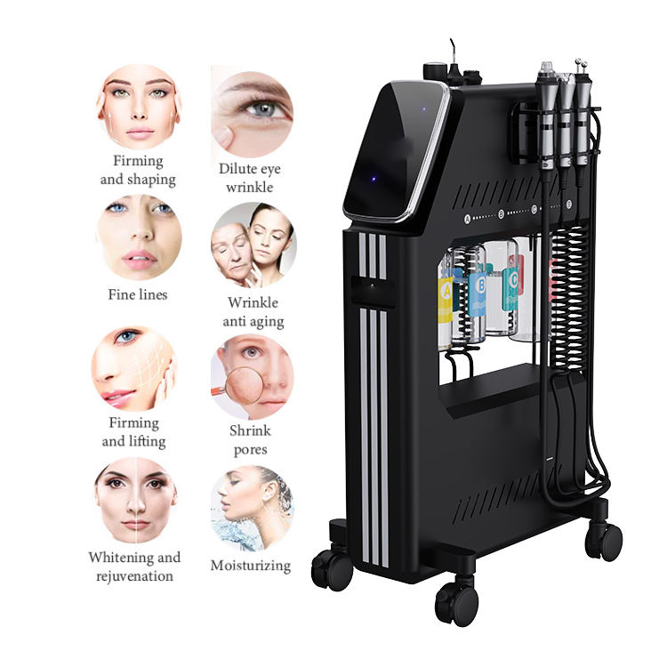 6 Handles Hydro Ultrasound Turbidity Removal H2O2 Hydra Dermabrasion Water 360 Rotation Aqua Peel Hydrodermabrasion Facial Skin Care Hydro Hydra Water