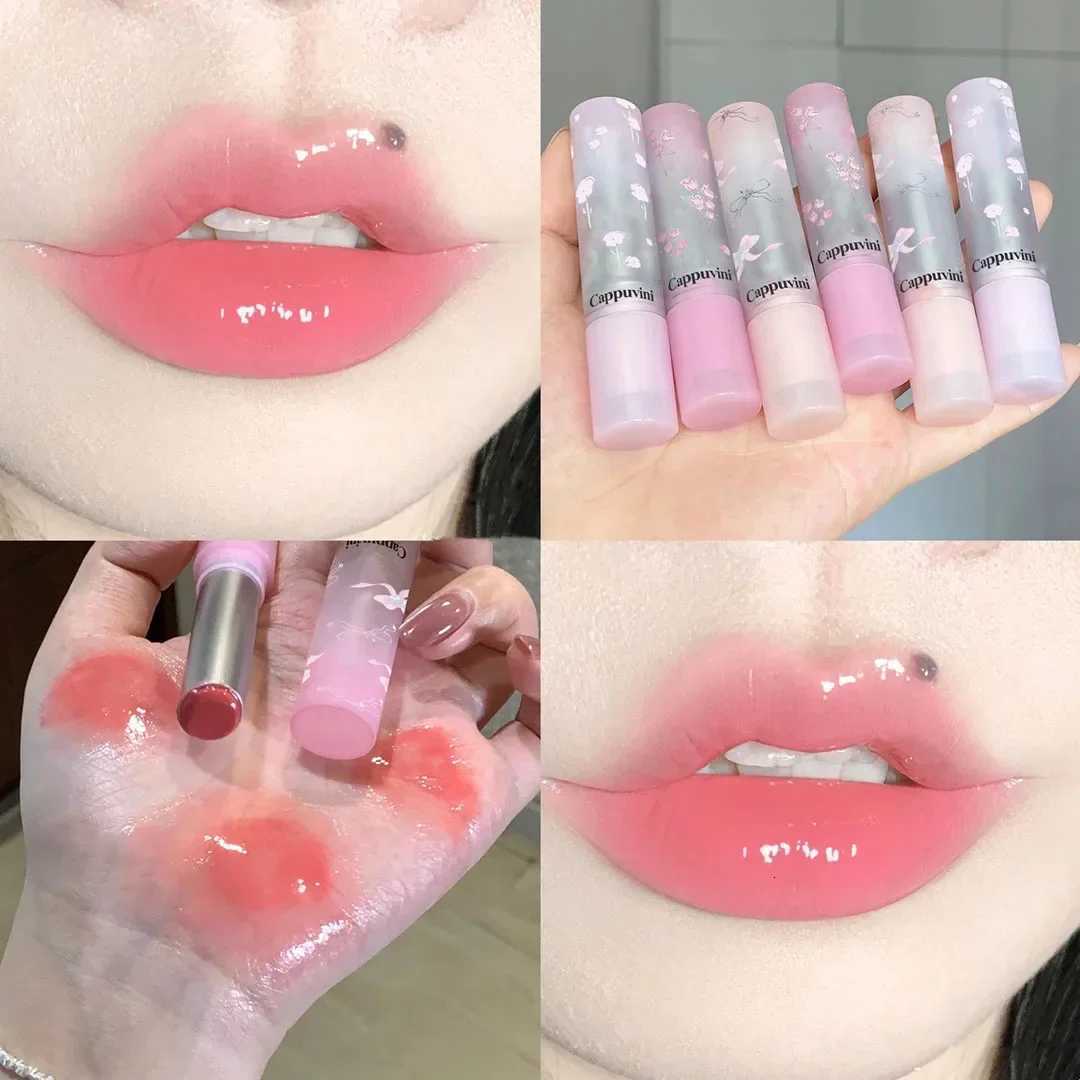 Flower Hydrating Solid Lip Gloss Mirror Shine Lip Honey Moisturizing Glossy Pink Jelly Lip Balm Non Sticky Makeup Lipstick G250729