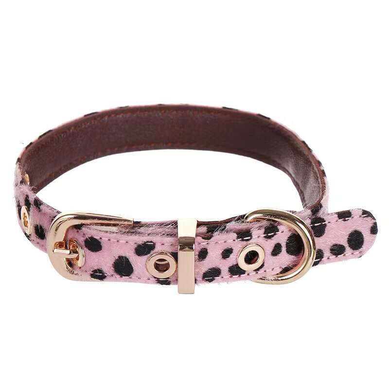 Leopard Print Horsehair Collar Dog Chest Harness Leash Adjustable Fashion Trendy Cute Pet Decoration